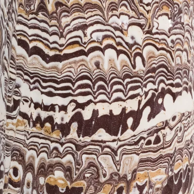 Tall Boule in Marble Carob and White #4