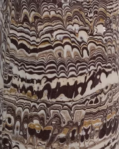 Tall Boule in Marble Carob and White #4
