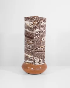 Tall Boule in Marble Carob and White #5