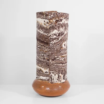 Tall Boule in Marble Carob and White #5