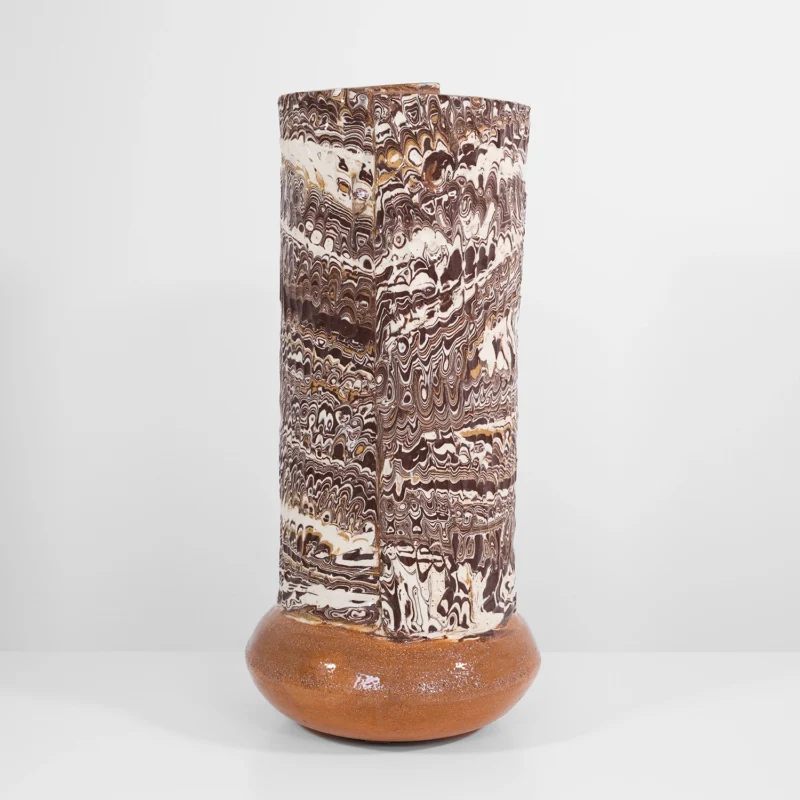 Tall Boule in Marble Carob and White #5