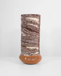 Tall Boule in Marble Carob and White #5