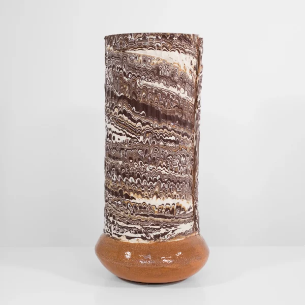 Tall Boule in Marble Carob and White #5