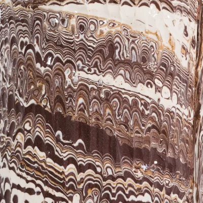 Tall Boule in Marble Carob and White #5