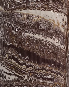 Tall Boule in Marble Carob and White #5