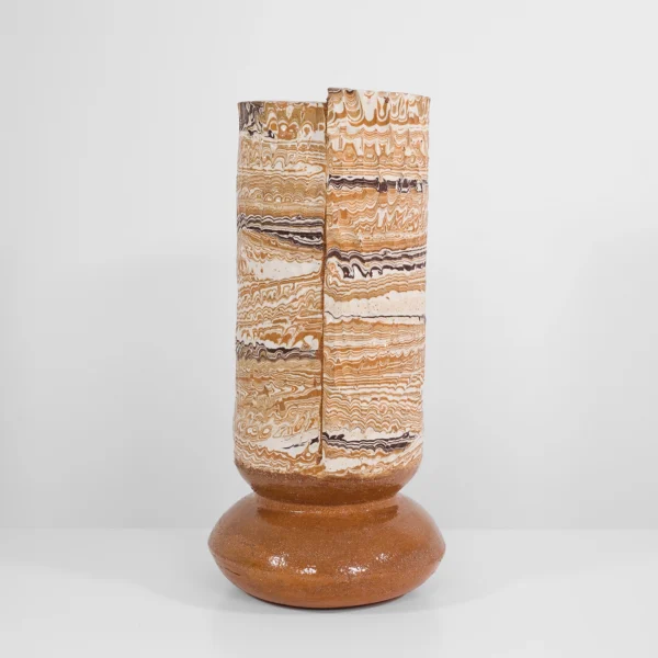 Tall Boule in Marble Carob and White #6