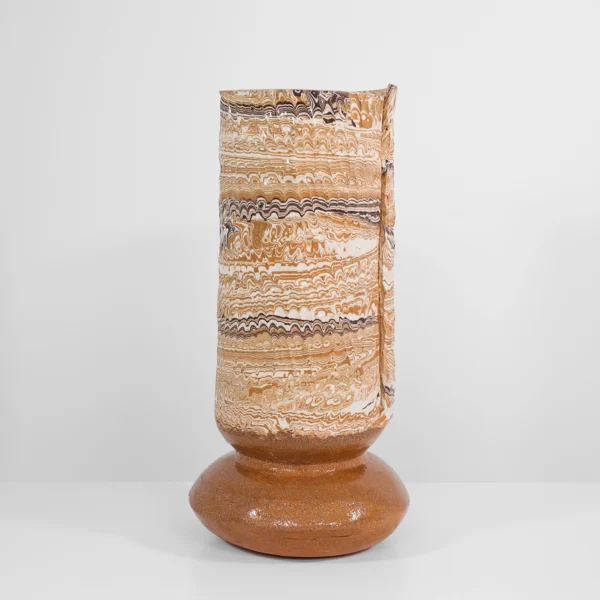 Tall Boule in Marble Carob and White #6