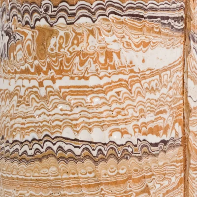 Tall Boule in Marble Carob and White #6