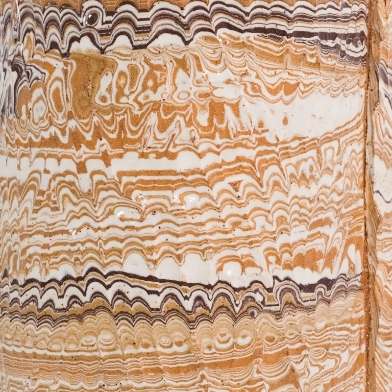 Tall Boule in Marble Carob and White #6
