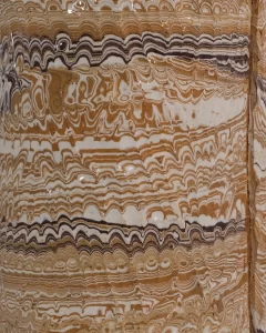Tall Boule in Marble Carob and White #6
