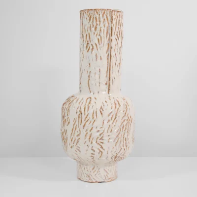 Tall Boule in Textured Cream White