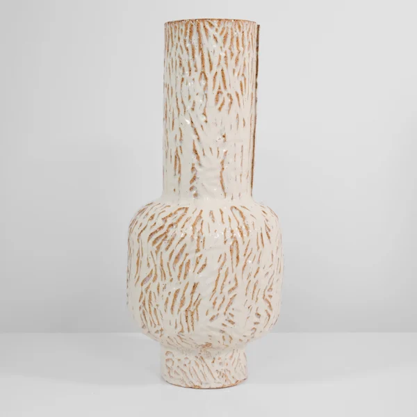 Tall Boule in Textured Cream White