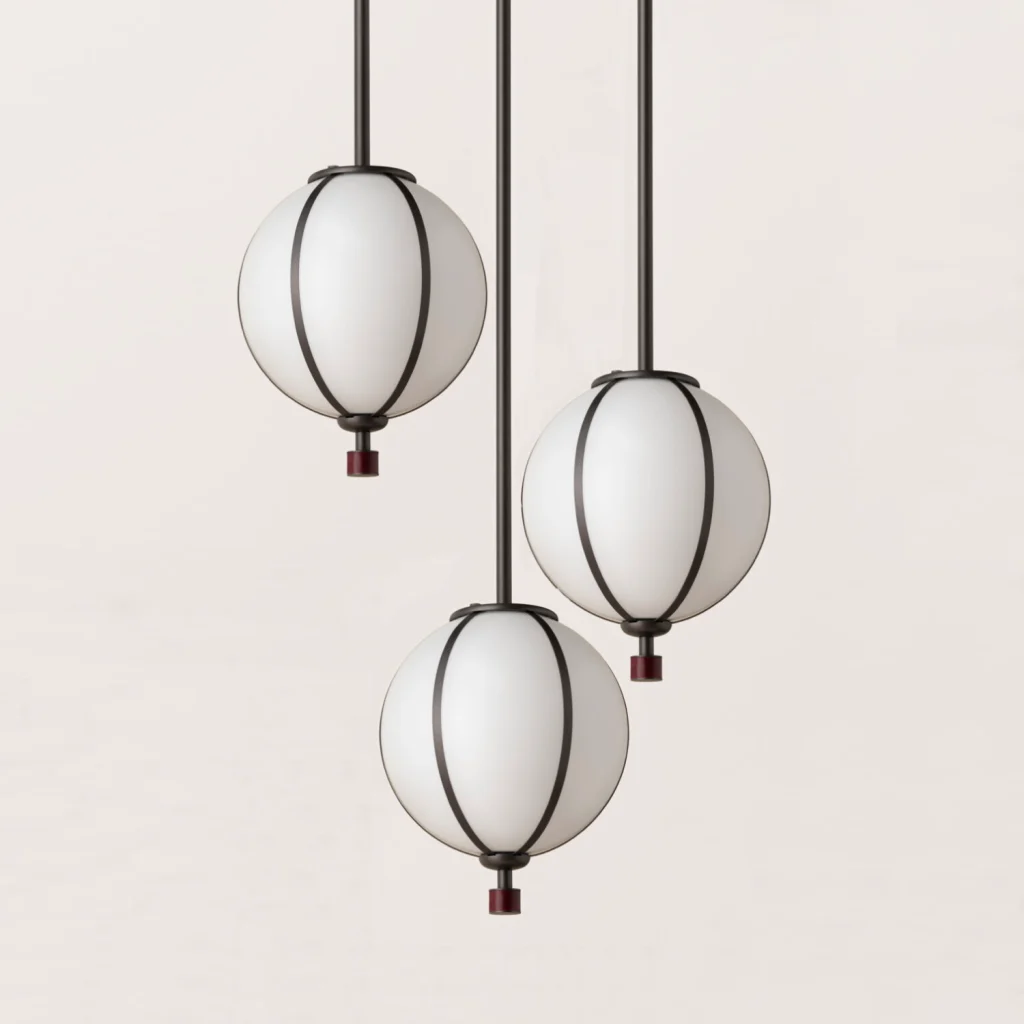 Rib Pendant - Small Sphere 3 Cluster