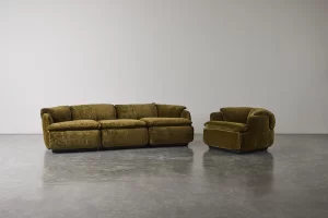 3-Piece Confidential Sofa by Rosselli Alberto