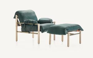 Sling Club Chair and Ottoman