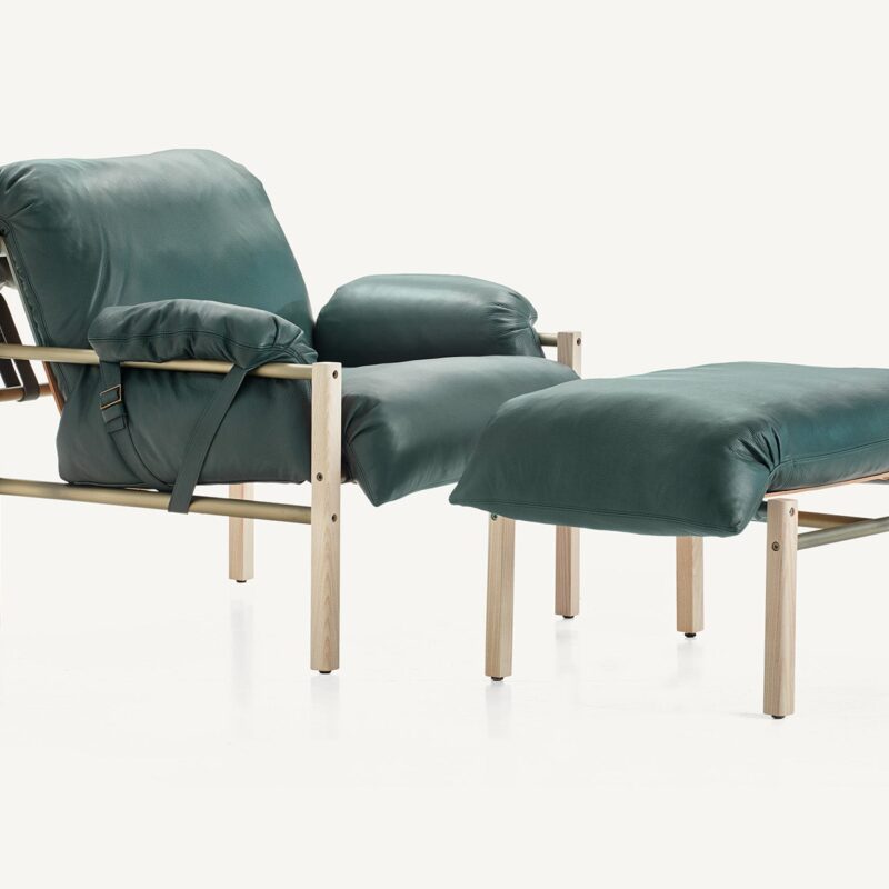 Sling Club Chair and Ottoman
