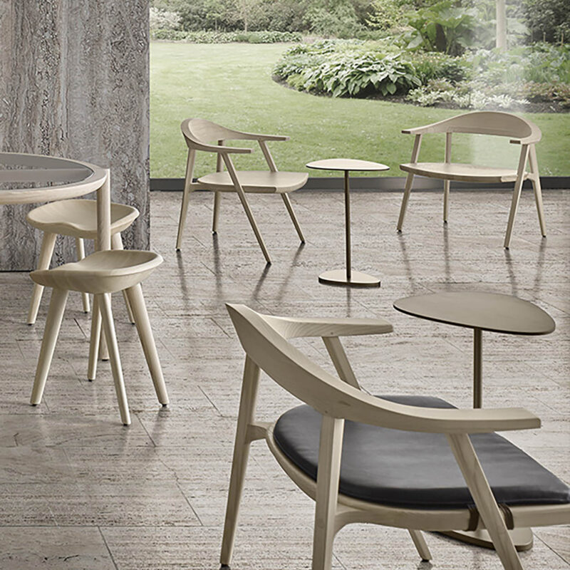 Trigon Pedestal Side Table