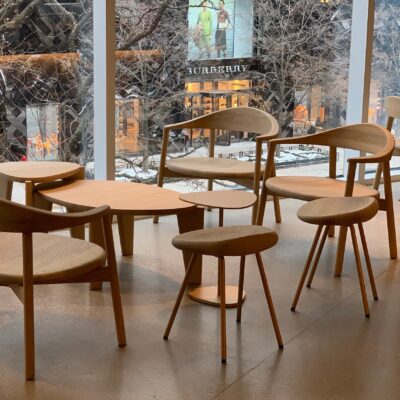 Trigon Pedestal Side Table