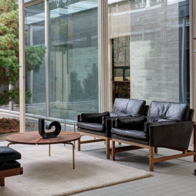 Wood Frame Lounge Chairs