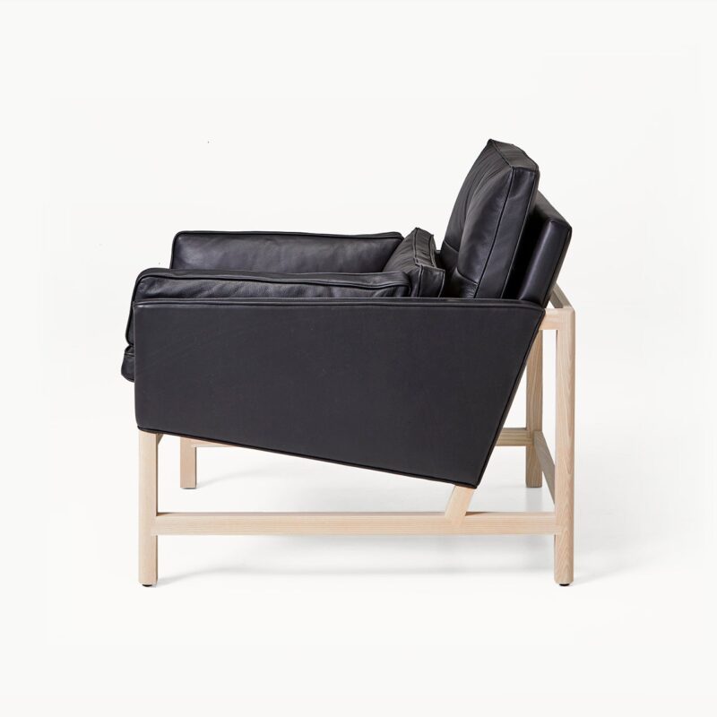 Wood Frame Low Back Lounge Chair