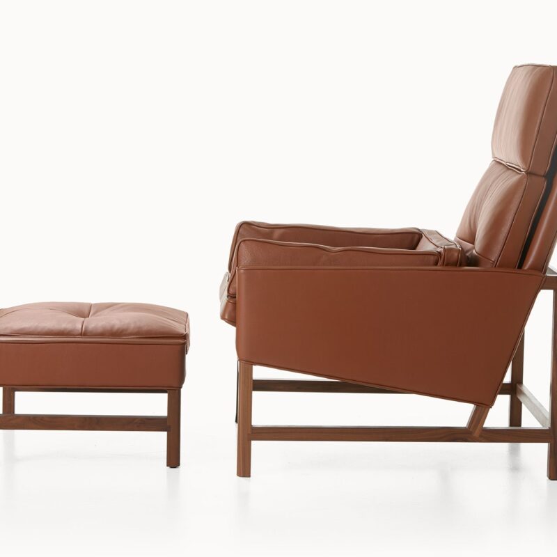 Wood Frame Low Back Lounge Chair