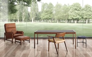 Wood Frame Lounge Chairs