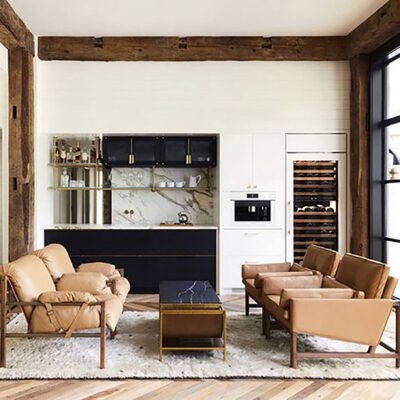 Wood Frame Lounge Chairs