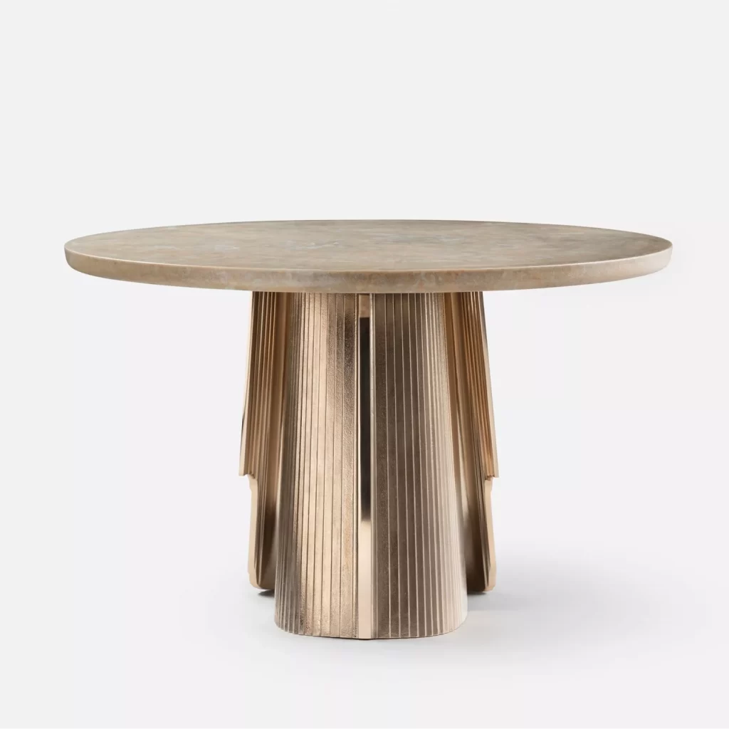 Promontory Dining Table No. 1 in Cast Mineral