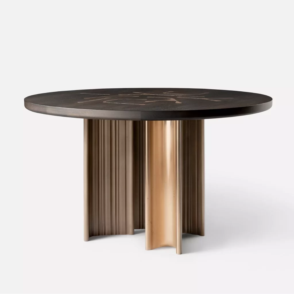 Tributary Dining Table No. 2 with Inlay