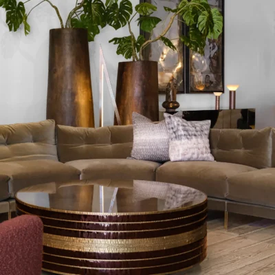 Burgundy Tile Cocktail Table