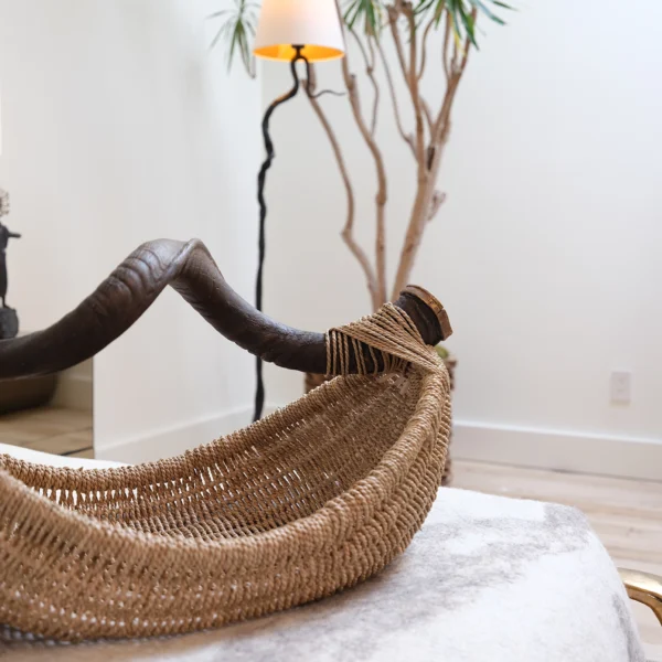 Kudu Antelope Horn Basket A17