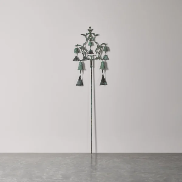 Bronze Bell Cluster #307 Stake by Paolo Soleri