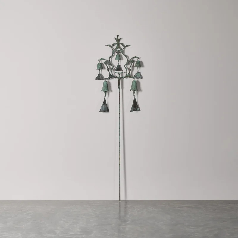 Bronze Bell Cluster #307 Stake by Paolo Soleri