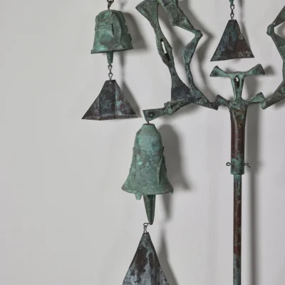 Bronze Bell Cluster #307 Stake by Paolo Soleri