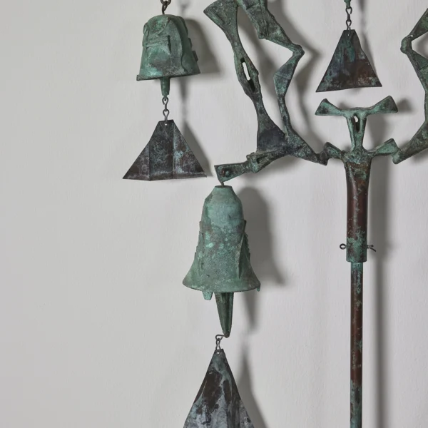 Bronze Bell Cluster #307 Stake by Paolo Soleri