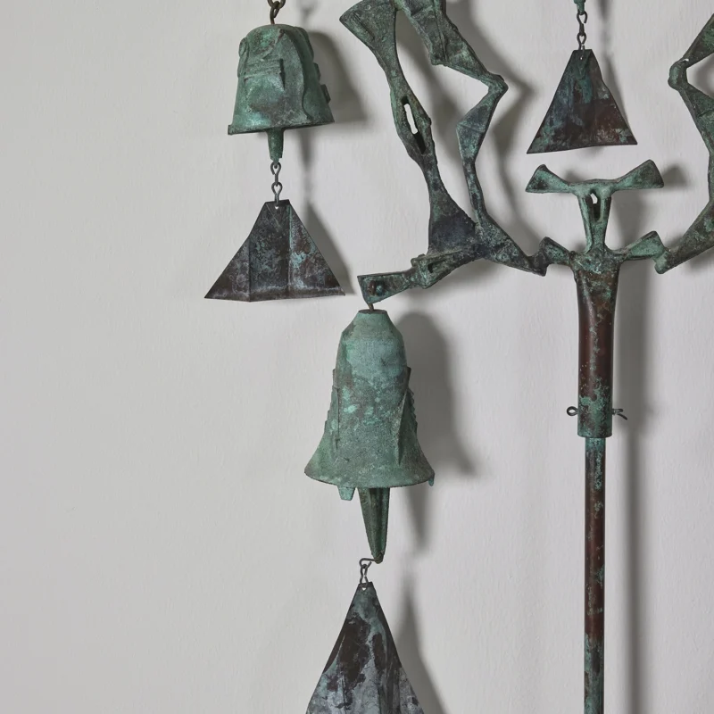 Bronze Bell Cluster #307 Stake by Paolo Soleri