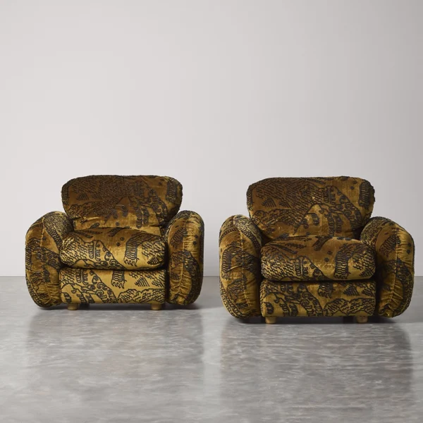 Pair of Cucito Club Chairs