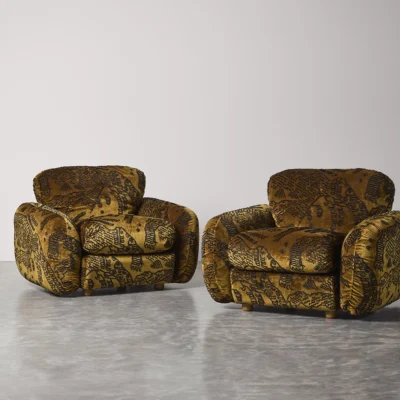 Pair of Cucito Club Chairs