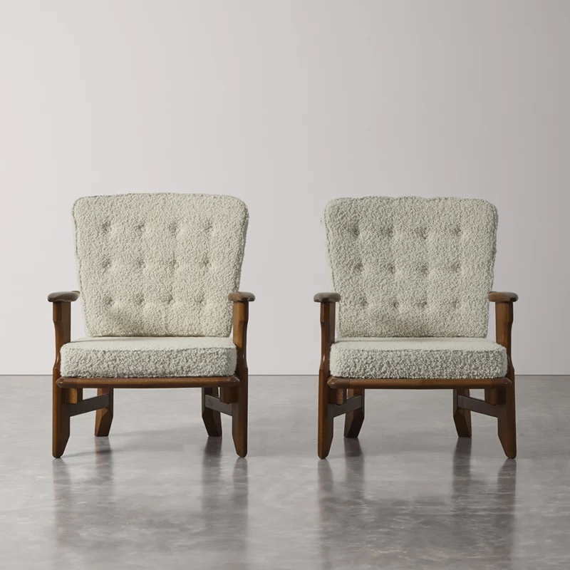 Pair of Votre Armchairs by Guillerme et Chambron