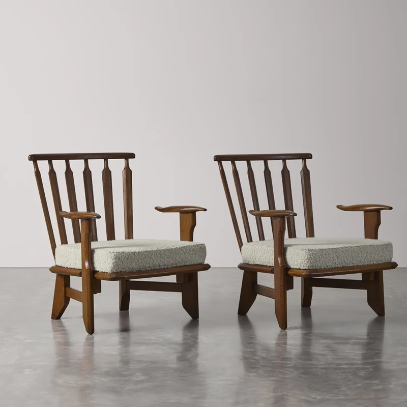 Pair of Votre Armchairs by Guillerme et Chambron