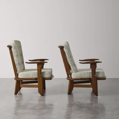 Pair of Votre Armchairs by Guillerme et Chambron