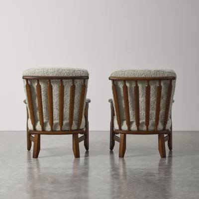 Pair of Votre Armchairs by Guillerme et Chambron