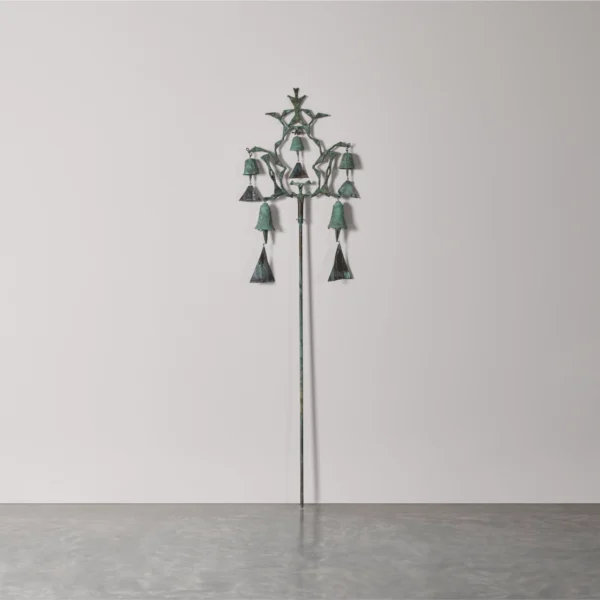 Bronze Bell Cluster #307 Stake by Paolo Soleri