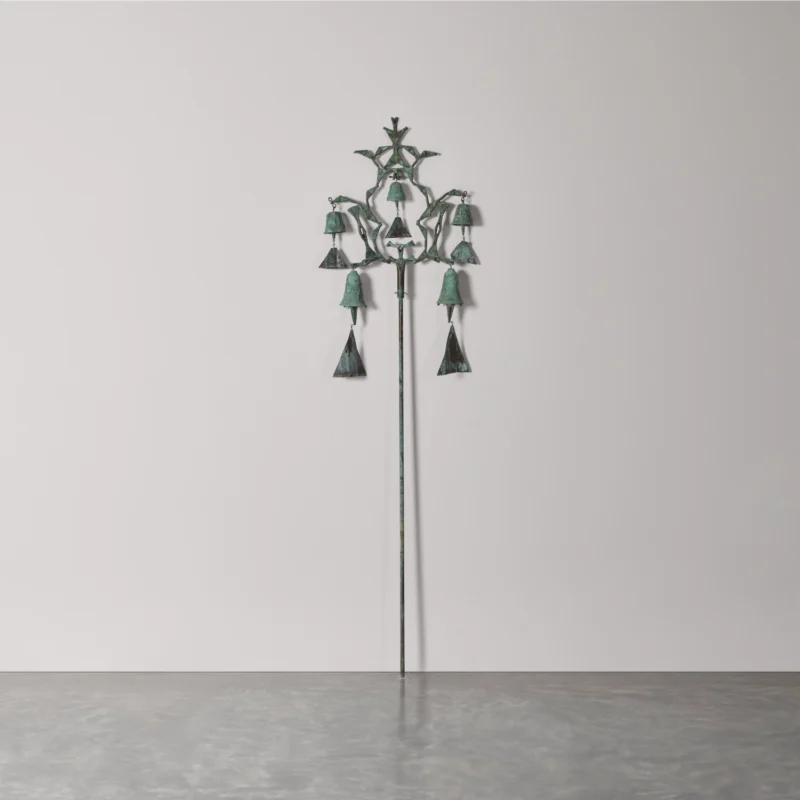 Bronze Bell Cluster #307 Stake by Paolo Soleri