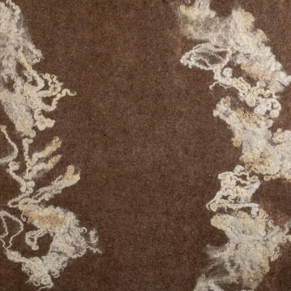 CREAM WENSLEYDALE ON SHETLAND BROWN