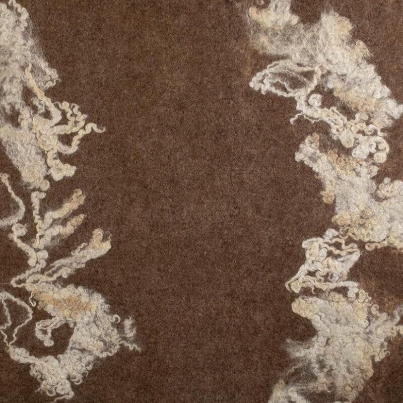 CREAM WENSLEYDALE ON SHETLAND BROWN