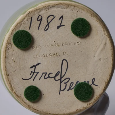 Blue and White Face Jug by Fred Beane