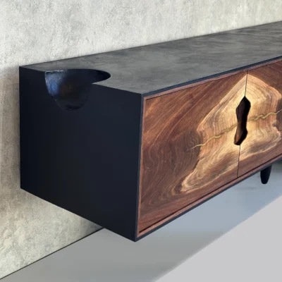 OUTSIDE IN Wall Mounted – Walnut Credenza #280