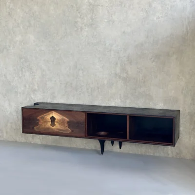 OUTSIDE IN Wall Mounted – Walnut Credenza #280