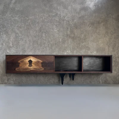 OUTSIDE IN Wall Mounted - Walnut Credenza #280